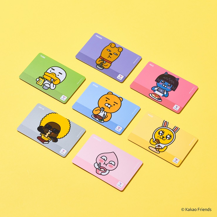 카카오프렌즈 캐릭터 7종 티머니 카드 이미지
