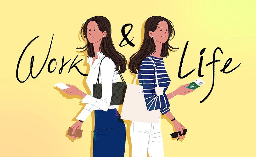 Work & Life 일러스트 이미지