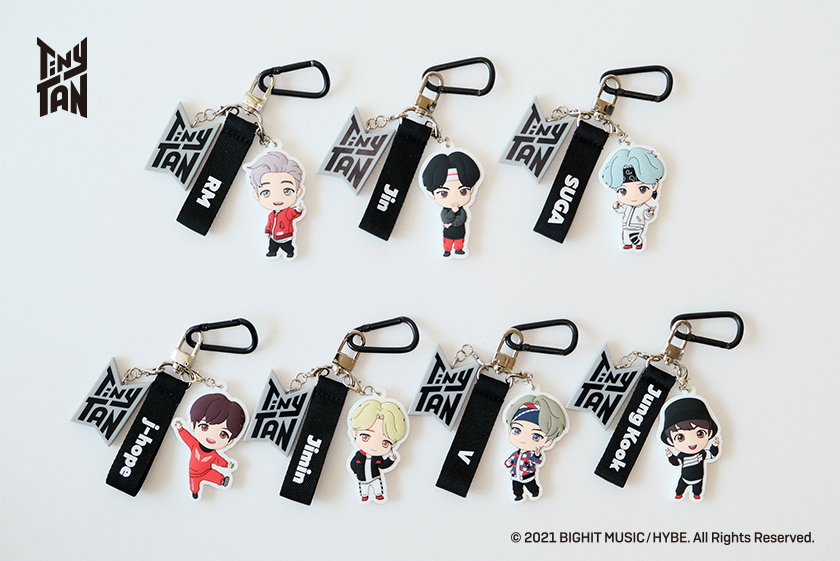 TiNyTAN. RM, Jin, SUGA, j-hope, Jimin, V, Jung Kook. ⓒ 2021 BIGHIT MUSIC / HYBE. All Rights Reserved.