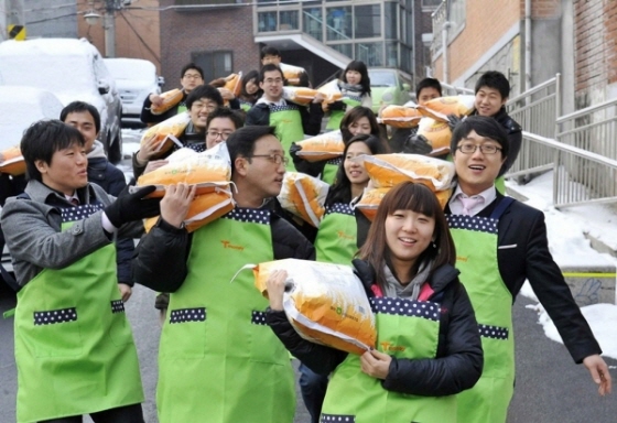 한국스마트카드 쌀나눔 봉사활동 사진