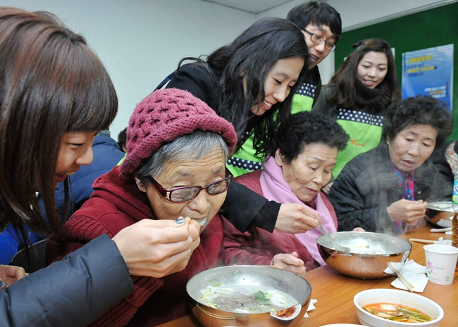 한국스마트카드 무료급식 봉사활동 사진