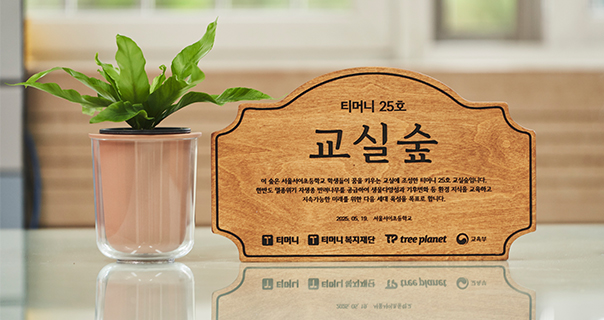 티머니 25호 교실숲 현판