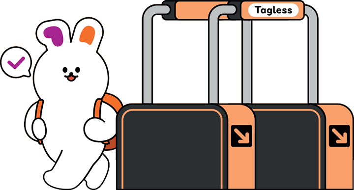 Tagless 지하철 게이트 통과하는 티머니 캐릭터 삑