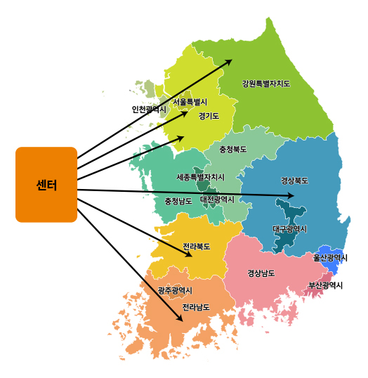 센터 > 서울특별시, 경기도, 강원특별자치도, 경상북도, 전라북도, 전라남도 등 앱 미터기 요금 개정